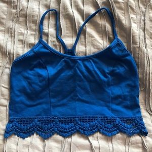 Blue crop top